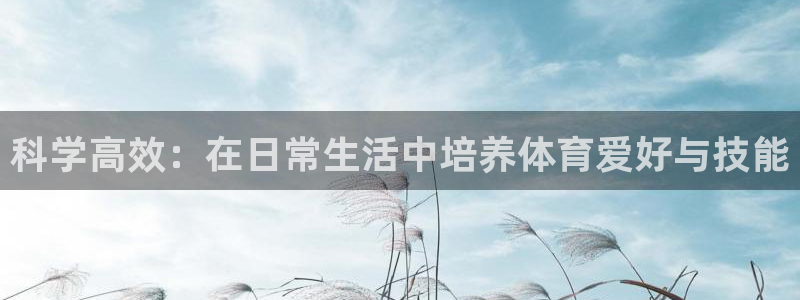 v体育官方app下载：科学高效：在日常生活中培养体育爱好与技能